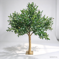 Vente en gros de plantes artificielles personnalisées, naturelles et faciles à installer, arbres verts, oliviers artificiels, décorations intérieures pour la maison et les hôtels