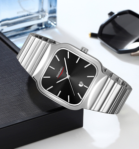 탑 팩토리 SKMEI 9361 뉴 타임 스퀘어 럭셔리 골드 커스텀 비즈니스 스타일 30m 방수 스테인리스 스틸 중국 시계 남성용 쿼츠 - Product Image 5