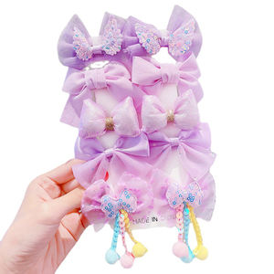 Nuovo Set alla moda di 10 pezzi di graziosi fermagli per capelli in tessuto da principessa per ragazze stile dolce arco frangia <span class=keywords><strong>accessori</strong></span> per capelli per bambini - Product Image 6