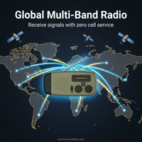 Radio Portátil AM FM WB NOAA para Emergencias Meteorológicas con Linterna, Alarma SOS, Manivela, Energía Solar, Banco de Energía Impermeable, Radio de Supervivencia