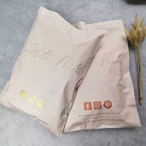 Custom Logo Peach Plastic Poly Mailer Delivery Postage Mailing Courier Bag Polymailers Shipping Bags for Clothing Packaging - Product Image 3