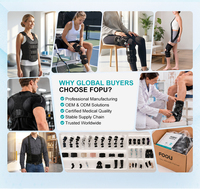 Attelle de genou post-opératoire à trois panneaux personnalisée avec supports en aluminium et sangle réglable, stabilisateur d'articulation pour la récupération des fractures