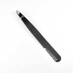 Pincettes à cils de couleur noire avec peigne à sourcils, outils de soins du visage, 1 pièce, <span class=keywords><strong>prix</strong></span> d'usine - Product Image 3