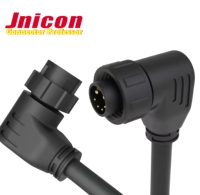 Jinicon M16 prise électrique à 90 degrés IP67/IP68 connecteur étanche moulé avec câble 2 3 4 5 6 7 8 broches