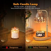 Lampe chauffe-cire électrique en verre pour bougies et cires fondantes, brûleur d'aromathérapie, diffuseur de parfum pour chambre