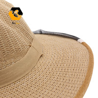 Équipement d'apiculture de qualité supérieure Cowboy chapeau d'apiculture voile miel abeille chapeau de protection chapeau d'apiculteur ventilé