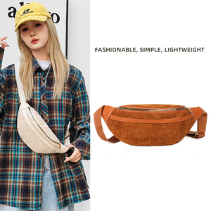 Bolso Bandolera Casual Coreano <span class=keywords><strong>de</strong></span> Pana <span class=keywords><strong>para</strong></span> Mujer, Regalo Promocional <span class=keywords><strong>de</strong></span> Moda, Riñonera Vintage <span class=keywords><strong>de</strong></span> Pana, Bolso Deportivo <span class=keywords><strong>de</strong></span> Hombro y Cintura - Product Image 1