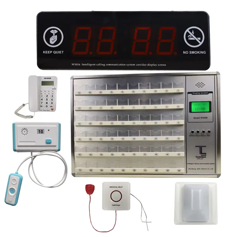 의료 지능형 호출 인터콤 시스템 Kanban 호스트 유선 호출기 병동 침대 병원 노인