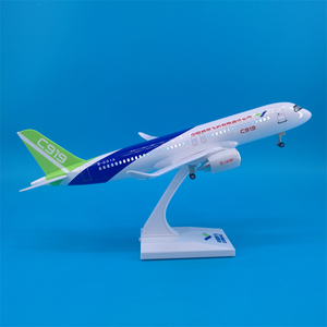 Prototipo <span class=keywords><strong>Comac</strong></span> de 30 cm con Luz LED, <span class=keywords><strong>COMAC</strong></span> C919 1/130, Modelo de Avión de Resina Fundida a Presión con Soporte de Exhibición, Coleccionable - Product Image 4