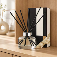 Diffuseur d'ambiance artisanal pour aromathérapie, purificateur d'air sans chaleur, diffuseur à bâtonnets 165 ml, parfum Poire Britannique et Freesia, coffret cadeau Saint-Valentin