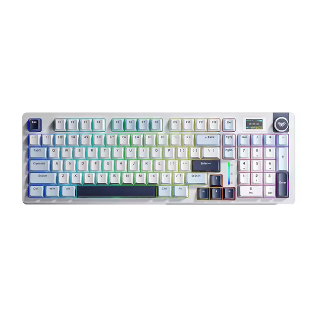 AULA S98 Pro Wireless Mechanical Keyboard with Screen & Knob 2.4GHz/USB-C/BT5.0 Hot Swappable RGB Backlit Gaming Keyboards