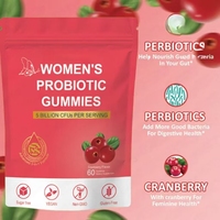 Complément alimentaire à base d'extrait de canneberge personnalisé pour renforcer l'immunité, faible en sucre, végétalien, sans gluten, gommes probiotiques pour femmes, 60 unités