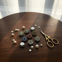 Boucle ronde à coudre en strass de verre, motif tournesol en cristal, écologique, sans nickel, accessoires de bijoux DIY