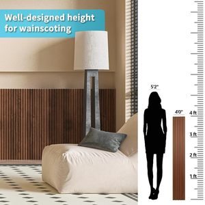 Contatta il Servizio Clienti per Campioni Gratuiti di Pannelli WPC per Rivestimenti, Confezione da 16 Pezzi 48x6 Pollici, Decorazioni 3D per Interni Domestici - Product Image 5