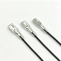 Kabel Harness Terminal Spade 4.8mm Pre-crimped dengan Konektor Spade dan Penutup Isolasi Transparan untuk Kelistrikan Otomotif