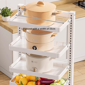 Meuble de <span class=keywords><strong>rangement</strong></span> <span class=keywords><strong>sous</strong></span> <span class=keywords><strong>évier</strong></span> en métal à double niveau au design moderne et personnalisable, avec étagères efficaces pour <span class=keywords><strong>cuisine</strong></span> et <span class=keywords><strong>rangement</strong></span> d'épices - Product Image 4