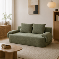 Canapé compact et élégant à capitonnage compressé, éponge haute densité, écologique, deux places, sectionnel, pour villa, appartement, petite pièce