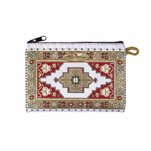 Oro rojo-turco de cartera con alfombra-diseño de alfombra Golgen manejado Hecho en Turquía. De Turquía - Product Image 2