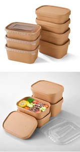 Custom Logo Disposable Food <strong>Container</strong> Take Out Food Grade Corrugated Kraft <strong>Paper</strong> Lunch Box - Product Image 5