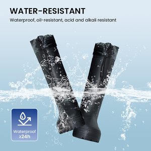 รองเท้าลุยหิมะ EVA สีขาวน้ำหนักเบาพิเศษบุผ้าสักหลาดให้ความอบอุ่นกันน้ำได้ครึ่งทำงานฤดูหนาวตกปลาแบบลื่นที่เก็บความเย็นสูง - Product Image 4