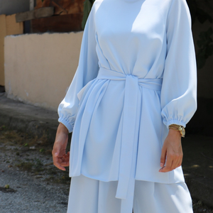 Ensemble Musulman de Prière pour Femme, Tenue Arabe Tendance, Hauts à Manches Longues et Pantalon Large, Ensembles Assortis Islamiques pour Femme, Survêtements 2 Pièces, Kaftan Turc - Product Image 4