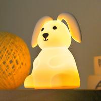 Lampe LED miniature personnalisée multicolores RGB en silicone en forme de lapin, à commande tactile, rechargeable par USB, pour enfants