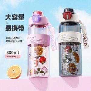 Sports Water Bottle 2024 Large Capacity Portable Outdoor Fitness Cup With Straw And Direct Drink Mouth For School Use - Product Image 4