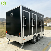Remorque de toilettes mobiles haut de gamme GoEasy, remorque de toilettes mobiles de luxe pour tournages de films en extérieur