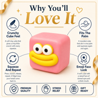 Jouet Squishy TONGXIN en argile, cube croustillant viral, jouet anti-stress, jouets à presser en vrac, jouets Squishy de voyage