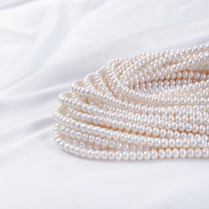 Perle di perle d'acqua dolce naturali, diametro 8-<span class=keywords><strong>9</strong></span> <span class=keywords><strong>millimetri</strong></span>, prodotto semilavorato. Alta lucentezza, con lievi difetti. - Product Image 3