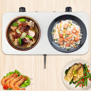 เตาไฟฟ้าแบบสองหัวเตา 2000W หัวเตาคู่แบบแบน สำหรับชงชา กาแฟ สีขาว ปรับความเร็วได้ 5 ระดับ - Product Image 3