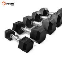 Haltères hexagonaux en fonte OEM en gros, haltères hexagonaux stabilisés anti-roulement avec revêtement en caoutchouc, poids libres de 1 à 50 kg pour les exercices de fitness corporel