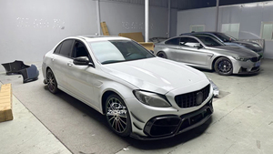 I stile in fibra di carbonio <span class=keywords><strong>paraurti</strong></span> anteriore labbro Bodykit per <span class=keywords><strong>Mercedes</strong></span> W205 C <span class=keywords><strong>classe</strong></span> C63 AMG berlina coupé <span class=keywords><strong>paraurti</strong></span> metà carbonio - Product Image 4