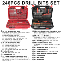 Kit de forets multifonctions 246 pièces pour bois, métal et béton outils électriques perceuse électrique outils à main pièces de réparation puissantes