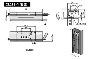 Stainless Steel Hinge 283-4 for <b>Outdoor</b> Carbon Steel <b>Cabinets</b> Workshop Bathroom Kitchen Hotel Use-Durable & Silent - Product Image 2