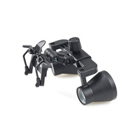 21APJ-250X 2.5x Dental Loupes, Flip-Up Binocular Magnifier That Clips Onto Your Glasses, 150-170mm Wide View, PD Adjustable