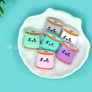 Silicone Baby Teething <b>Beads</b> Cartoon <b>Thread</b> Spool Shape Soft Toy For 0 24 Months Unisex - Product Image 4
