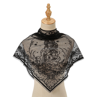 Voile de prière catholique espagnol blanc et noir pour femme, mantille, châle de cérémonie pour l'église