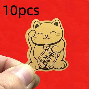 Autocollant 3D islamique arabe <span class=keywords><strong>chat</strong></span> porte-bonheur anime Soudan pour coques de té<span class=keywords><strong>l</strong></span>éphone, sacs, adhésif durable, é<span class=keywords><strong>l</strong></span>égant, décoratif, compatible avec la plupart des té<span class=keywords><strong>l</strong></span>éphones métalliques - Product Image 4