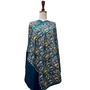 Detailed Needle Embroidered Scarves Stoles Women Premium Fashion <b>Wraps</b> Traditional Celebration Wear Custom Design - Product Image 2