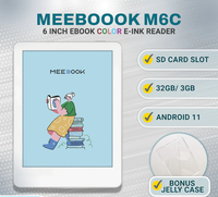Liseuse Couleur Meebook M6C Super Économique de 6 Pouces, Livre Électronique Comme Boox, Android 11, Tablette Liseuse