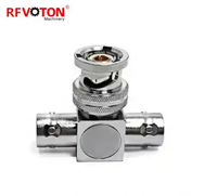 Adaptateur en T BNC Triax mâle femelle femelle 237-TRX-T 3 fentes mâle vers double adaptateur en T Triax femelle à 3 pattes