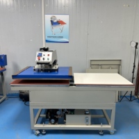 Presse à chaud hydraulique semi-automatique grand format pour transfert sur tissu, t-shirts, étiquettes et sublimation