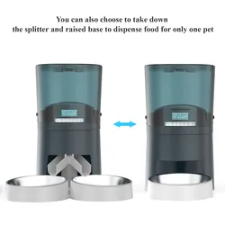 Distributeur automatique de nourriture <span class=keywords><strong>pour</strong></span> animaux de compagnie, distributeur de nourriture <span class=keywords><strong>pour</strong></span> chats, grande taille de croquettes, moteur à inversion, distributeur de nourriture avec trémie de 7 L, distributeur de nourriture <span class=keywords><strong>pour</strong></span> chiens avec minuterie - Product Image 2