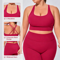 Soutien-gorge de sport antichoc grande taille, sensation seconde peau, dos nu, extensible dans les 4 sens, pour yoga et fitness femme