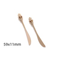 Charmes de couverts rétro miniatures en alliage, design personnalisé, cuillère, fourchette et couteau, pour la personnalisation de bijoux DIY, vente en gros, succès commercial