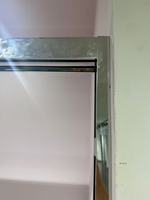 Porte de douche coulissante double en acier inoxydable chromé poli, verre trempé encadré, cabine de douche moderne pour salle de bain
