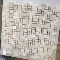Hot Sale Qualität Wand dekoration Natürliche weiße Onyx Mosaik fliesen Wand-und Bodenfliesen Wandmosaik Bodenfliesen
