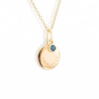Accessoires de mode, collier avec pendentif en forme de pièce de monnaie plaqué or 18 carats, collier de la chance pour femmes, OEM/ODM