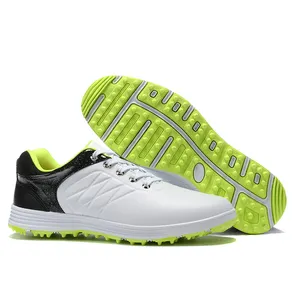 Nuevos zapatos de Golf impermeables profesionales para hombres, zapatos deportivos transpirables resistentes al desgaste sin picos/antideslizantes, zapatos de Golf
